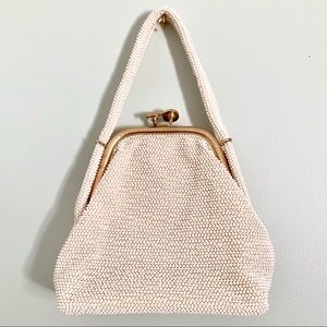 VTG Lumured 50s Frame Seed Bead Handbag 👛 😍